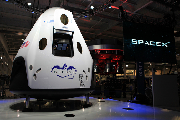 SpaceX unveiled its Dragon V2 spacecraft on May 29, 2014, showcasing a 21st-century space capsule built to carry astronauts into orbit. SpaceX founder and CEO Elon Musk detailed aspects of the design that was developed in partnership with NASA's Commercial Crew Program.