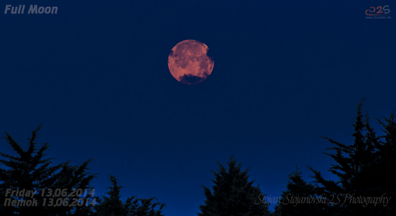 Astrophotographer Stojan Stojanovski took this image of the full moon on June 13, 2014 from Ohrid, Macedonia.