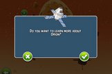 Angry Birds Space mobile app asks game players if they want to learn more about NASA's Orion. Image released June 5, 2014.