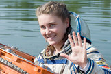 Anna Kikina is seen taking part in water survival training as one of the eight cosmonaut candidates selected in 2012. In June 2014, Kikina was not among the group’s six members to advance to spaceflight training.