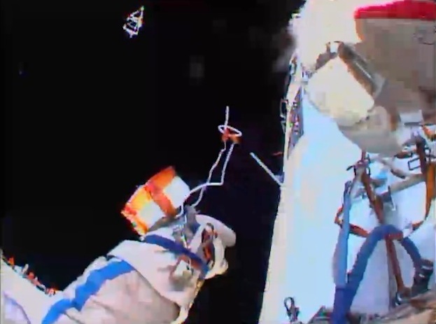 Spacewalking Cosmonauts Finish Hard Work Outside Space Station