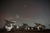 The Atacama Large Millimeter/submillimeter Array (ALMA) in Chile is designed to search for astronomical phenomena such as complex molecules in protoplanetary discs.