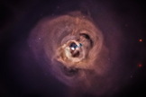 Perseus Cluster is seen in an image that uses data representing more than 17 days of observation time over 10 years.