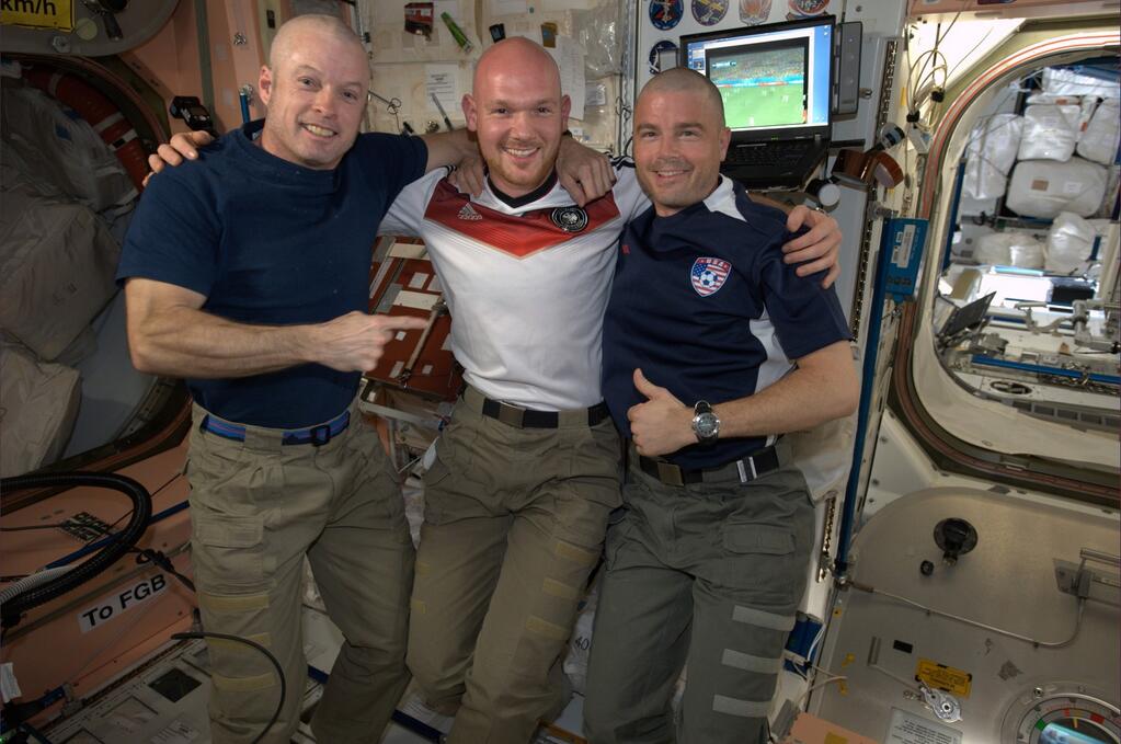 NASA Astronauts Shave Heads After U.S. World Cup Loss to Germany (Photos, Video)