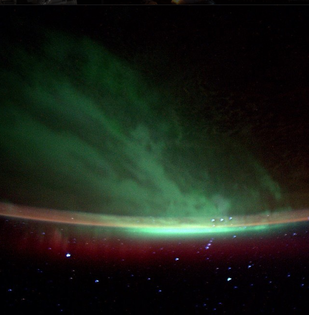 Southern Lights from ISS Instagram