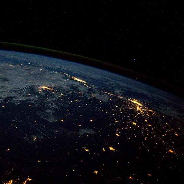 Rio di Janiero and Sao Paulo at Night from ISS