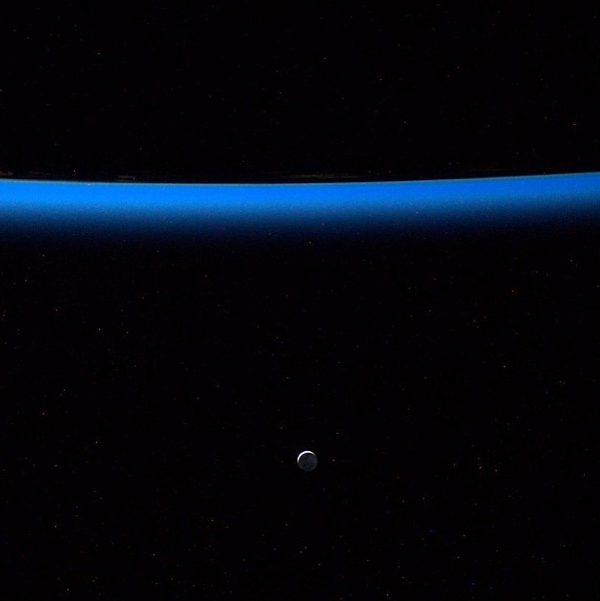 Glowing Moon from ISS