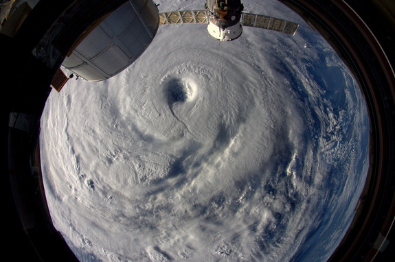 "Just went right above Supertyphoon Neoguri. It is ENORMOUS. Watch out, Japan!", wrote ESA's Alexander Gerst from the International Space Station July 7.
