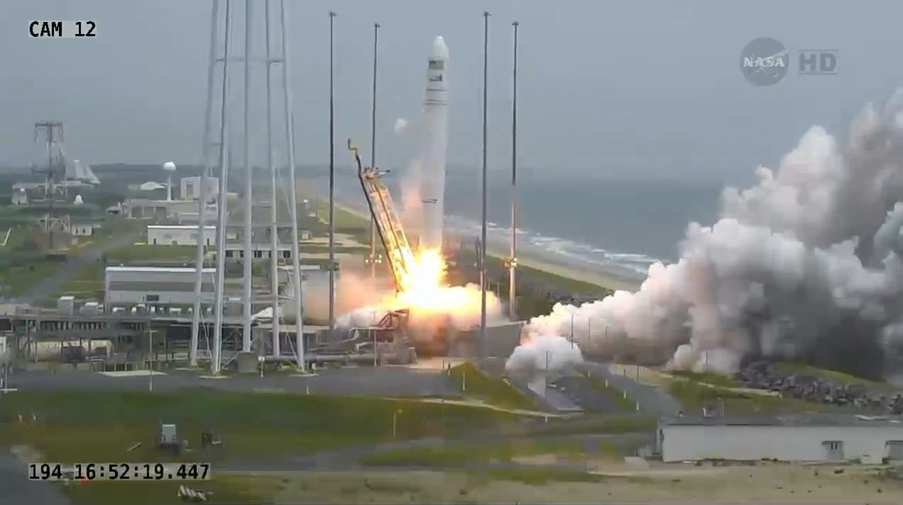 Liftoff! Antares Rocket and Cygnus Soar