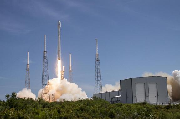On July 14, 2014, SpaceX tweeted a photo of its Falcon 9 rocket lifting off carrying ORBCOMM satellites from Cape Canaveral Air Force Station, Florida.