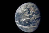 Apollo 11 astronauts snapped this photo of Earth from the spacecraft on its way to the moon.
