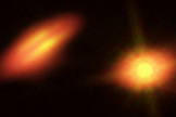 ALMA data helped scientists produce this image of the HK Tauri system.