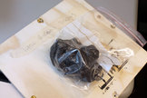 Artist Katie Paterson's reconstituted and coated Campo del Cielo meteorite as prepared for flight on the European Space Agency's ATV-5 Georges Lemaître.