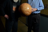 Space.com's Leonard David (left) talks Mars with Bruce Jakosky, principal investigator for the NASA Mars Atmosphere and Volatile EvolutioN (MAVEN) mission