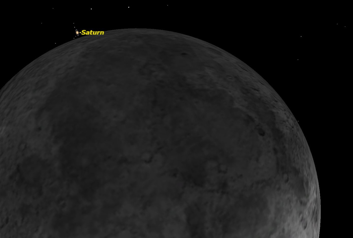 Saturn and the Moon, August 2014