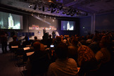 The crowd waits for Rosetta's arrival at Comet 67P on Aug. 6, 2014