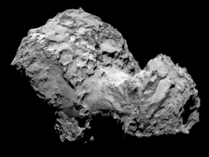 ESA's Rosetta probe snapped this image of its target, Comet 67P on Aug. 3, 2014 from a distance of 177 miles (285 kilometers).