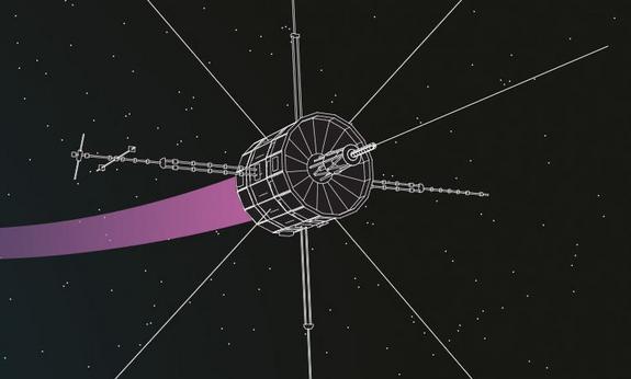 A vintage NASA spacecraft, the International Sun-Earth Explorer 3 launched in 1978, will fly by the moon on Aug. 10, 2014 after 36 years in space. The volunteer ISEE-3 Reboot Project and Google Creative Lab have teamed up to offer a live webcast of the 36-year-old spacecraft's lunar flyby.