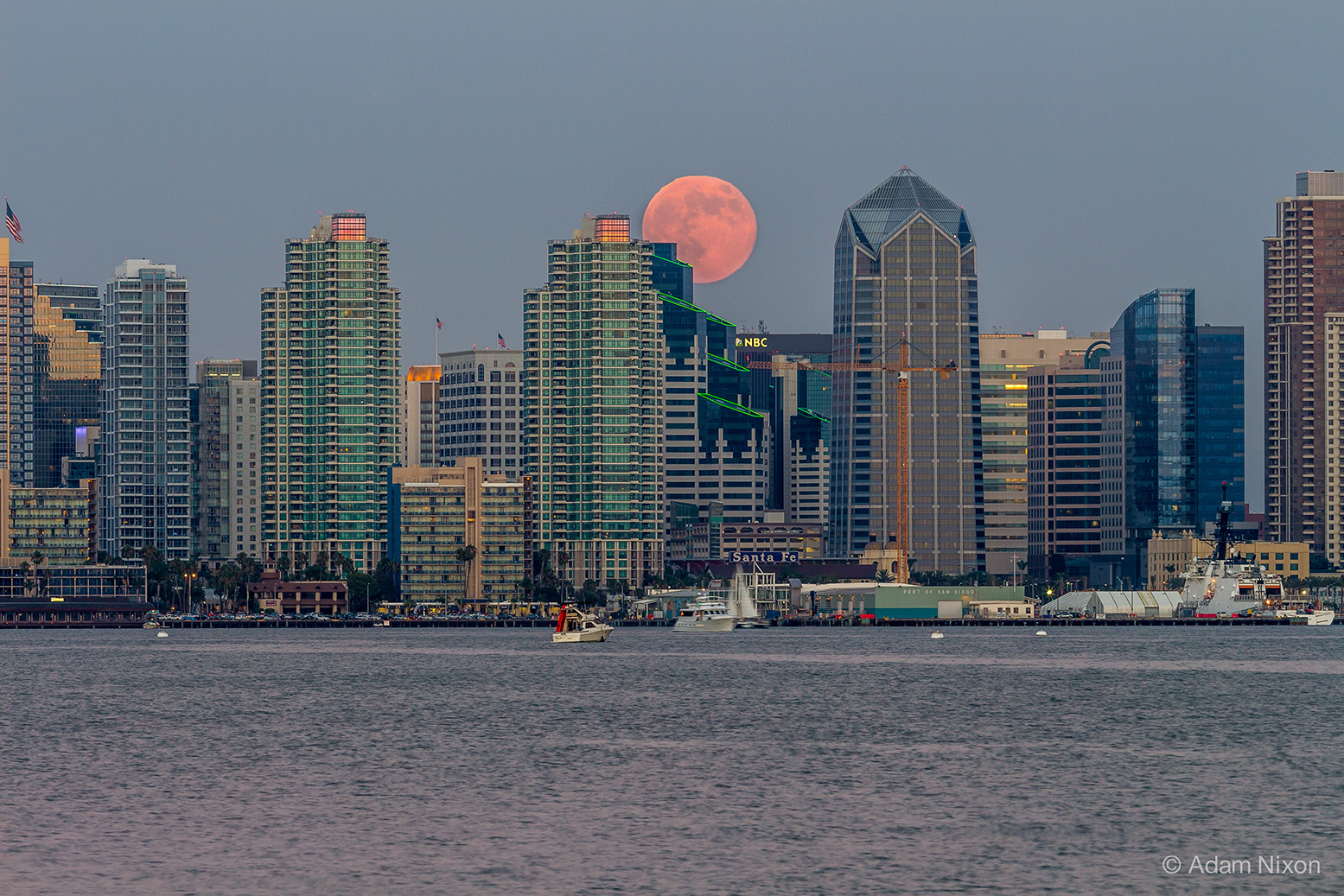 Supermoon Rising Over California
