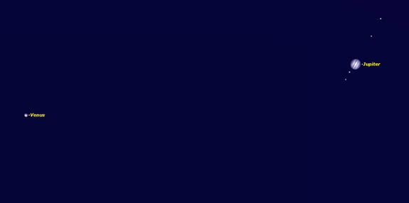 On Monday morning, August 18, Jupiter and Venus will be so close together that they will share the same telescope field.
