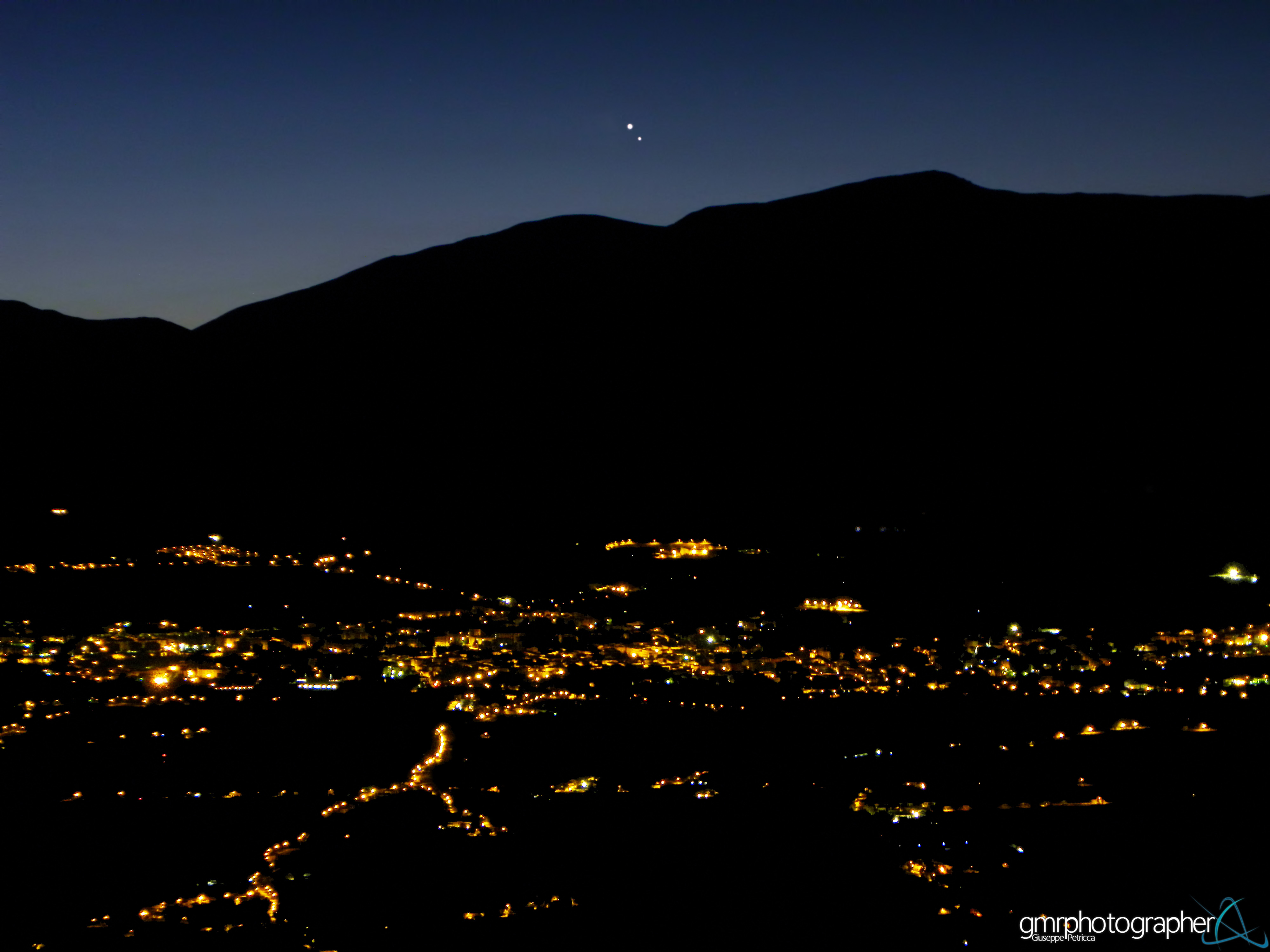 Jupiter and Venus from Italy