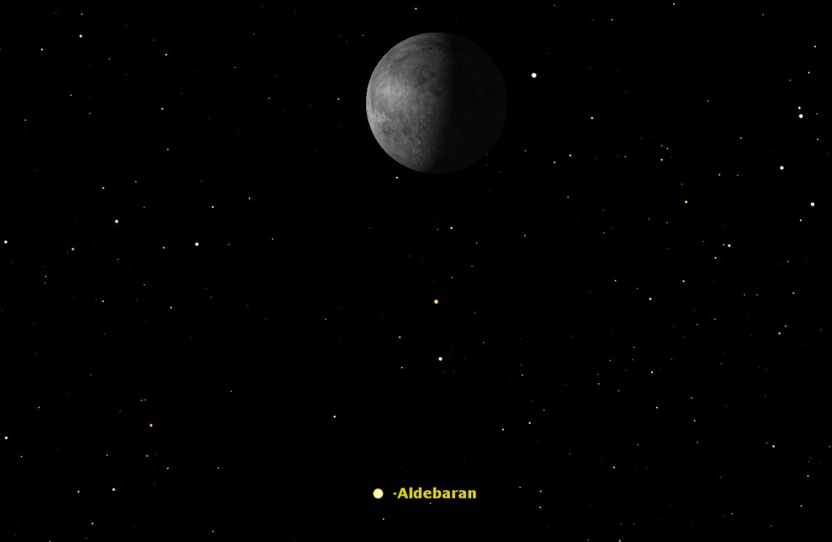 Aldebaran and the Moon, September 2014