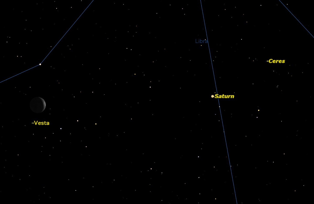 Vesta and the Moon, September 2014