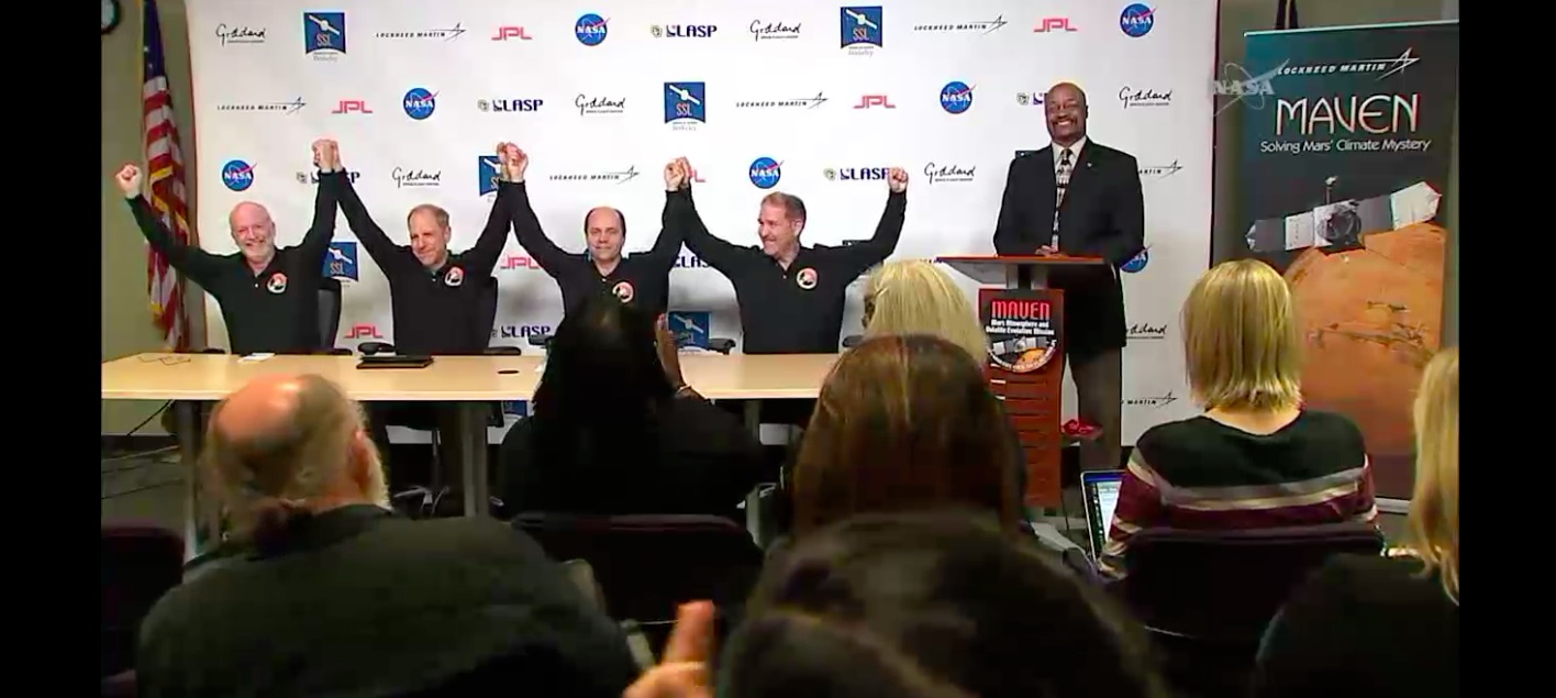 NASA Celebrates MAVEN Probe's Mars Arrival