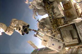 NASA's Reid Wiseman and European Space Agency astronaut Alexander Gerst performed a spacewalk outside the International Space Station on Oct. 7, 2014.