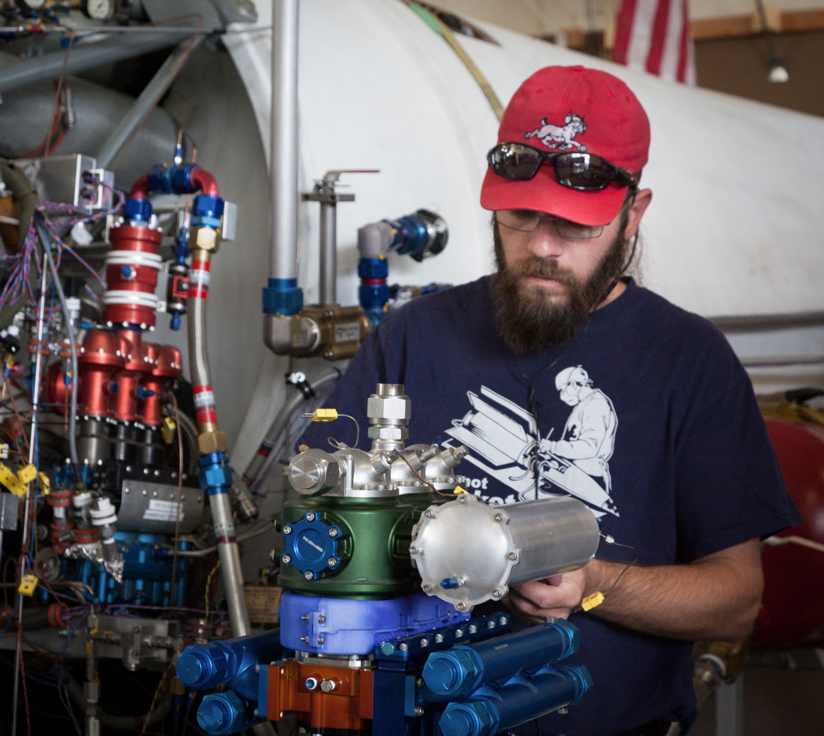Technician Prepares XCOR LOX Pump