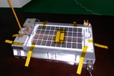The 4M payload, which will hitchhike on the last stage of a Chinese rocket set to blast off on Oct. 23, 2014. 4M will complete a flyby around the moon and head back to Earth orbit, sending out signals to be received by amateur radio operators all the while.