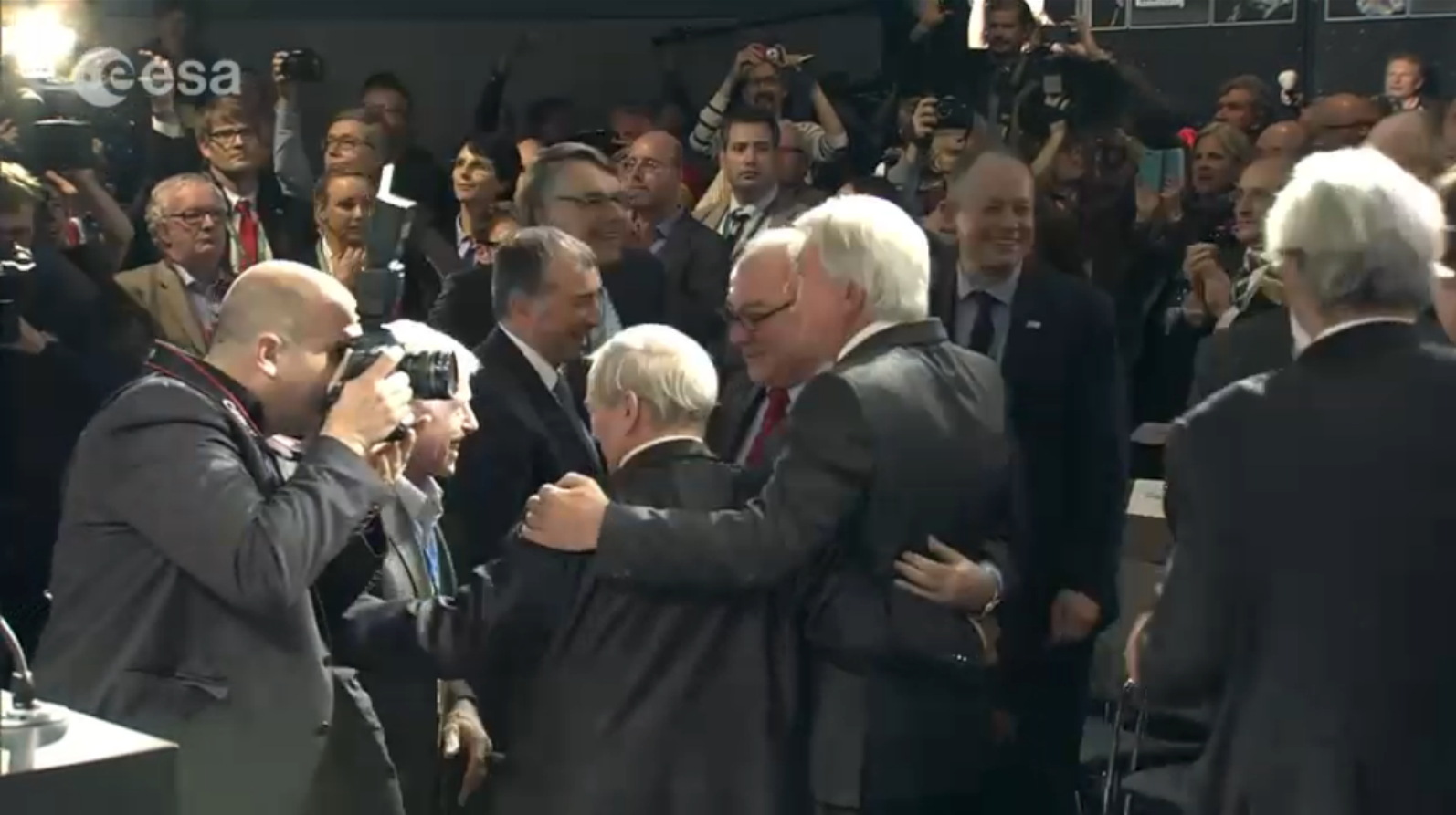 Officials Celebrate Philae Landing