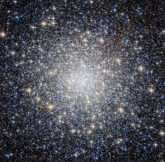 Globular cluster Messier 92 lies in the northern constellation of Hercules. Image released Dec. 8, 2014.