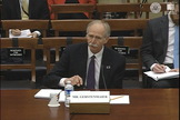 Bill Gerstenmaier, NASA's associate administrator for human exploration and operations, testifies before Congress on Dec. 10, 2014 about the Space Launch System.