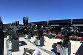 Many of the 20-centimeter telescopes that make up the Next-Generation Transit Survey (NGTS) are seen here during testing.
