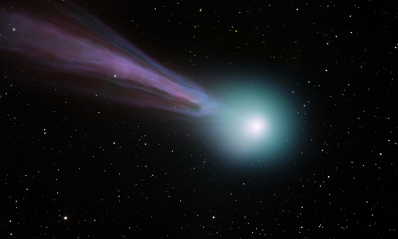 Astronomer Nick Howes used the Tzec Maun Network to obtain this gorgeous image of Comet Lovejoy on Jan. 8, 2015. The image was taken using the TOA 150 telescope and SBIG ST6303 CCD at the Siding Spring Observatory in Australia.