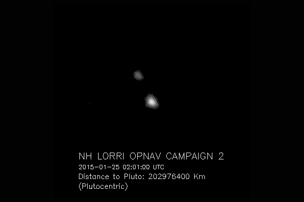 Pluto and Charon on Jan. 25, 2015
