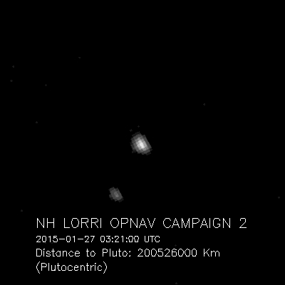Pluto and Charon on Jan. 27, 2015