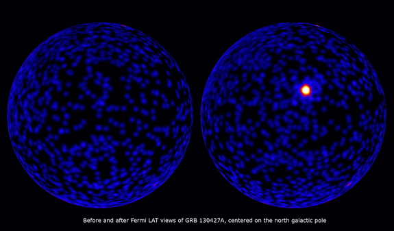 The Fermi Large Area Telescope has spotted highly energetic ejections of gamma-rays throughout the universe. Scientists with Fermi believe known gamma-ray sources can account for the overall gamma-ray flux in the universe, but they say there is still room for surprises.