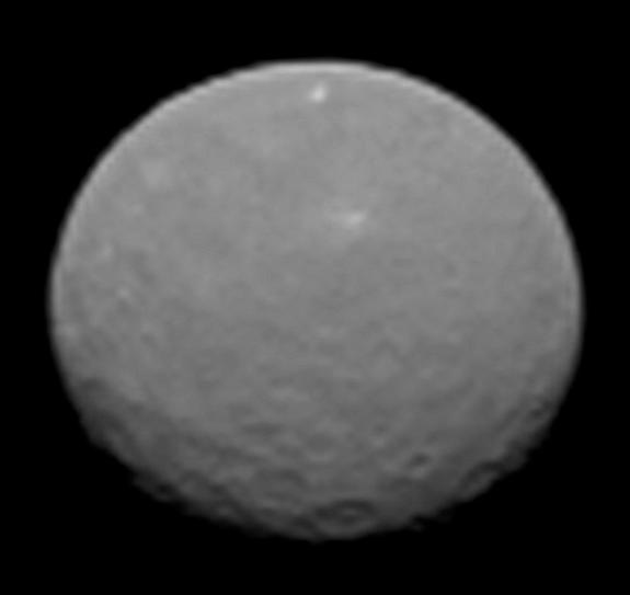 NASA's Dawn spacecraft took this image of the dwarf planet Ceres on Feb. 4, 2015 at a distance of about 90,000 miles (145,000 kilometers) from the dwarf planet.