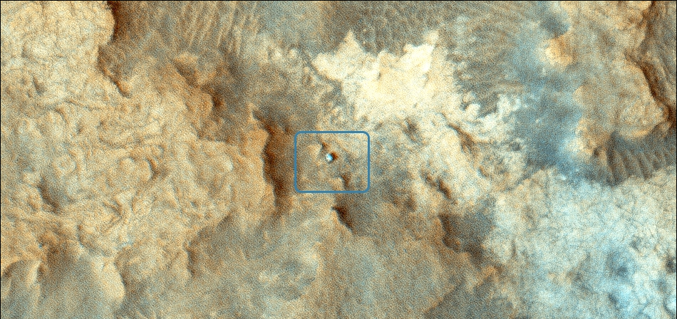 Curiosity on Mars from MRO