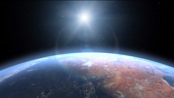 This still from a NASA video offers a glimpse of what ancient Mars may have looked like from space when a substantial ocean of water covered a fifth of the planet.