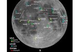 Map showing where moon missions have touched down.
