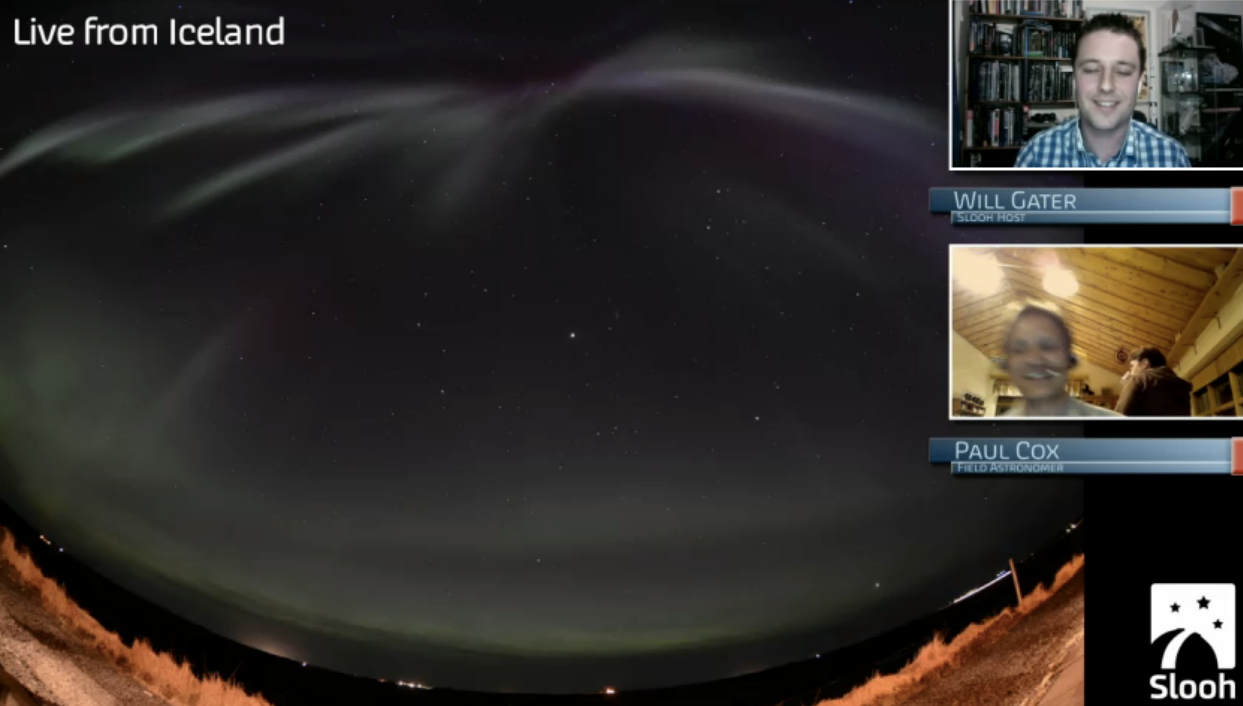 Slooh Aurora in Iceland