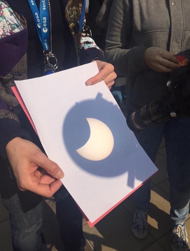 Solar Eclipse Projection at ESA