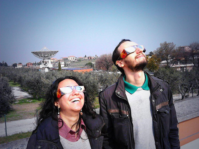 Solar Eclipse Fans at ESA ESRIN: March 20, 2015