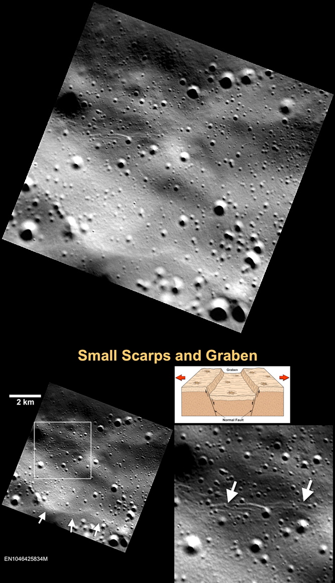 Small Scarps and Graben on Mercury