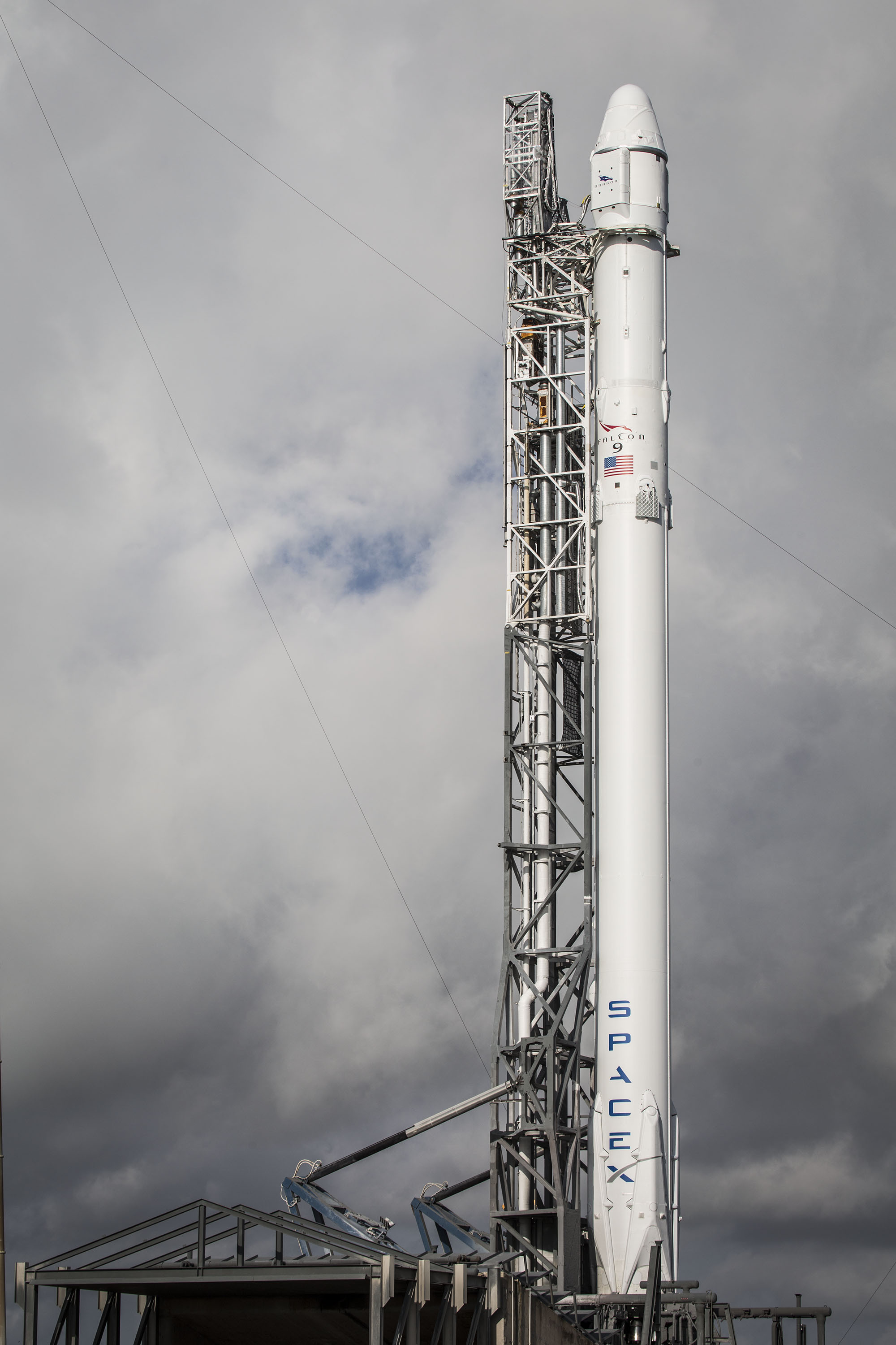 Falcon 9 in Launch Position