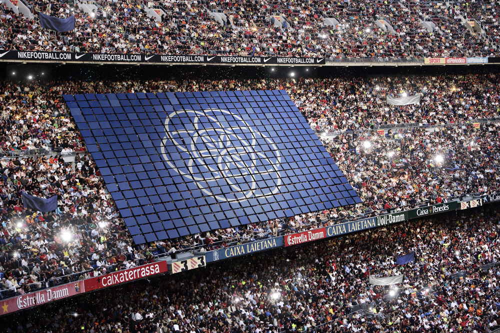 Proposed International Flag of Planet Earth at a Sporting Event