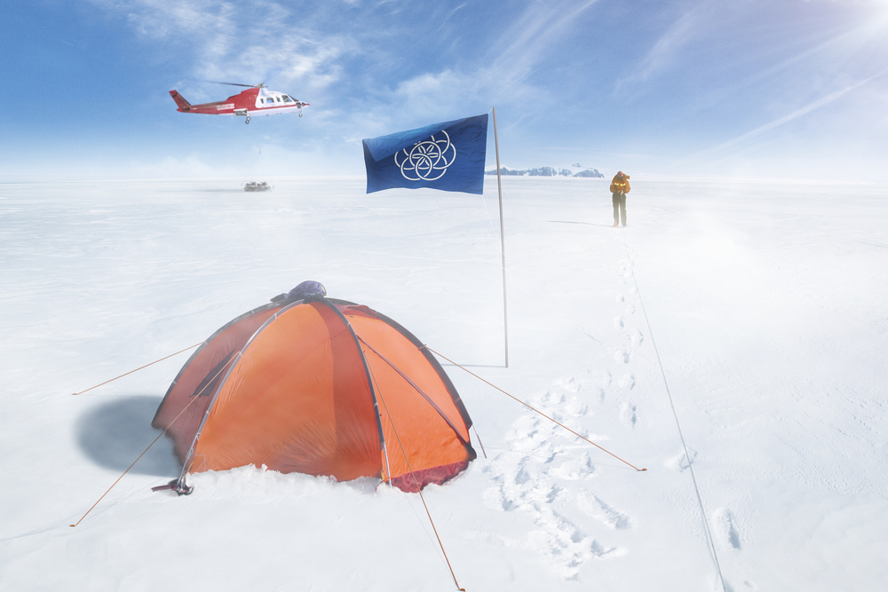 Proposed International Flag of Planet Earth in Antarctica